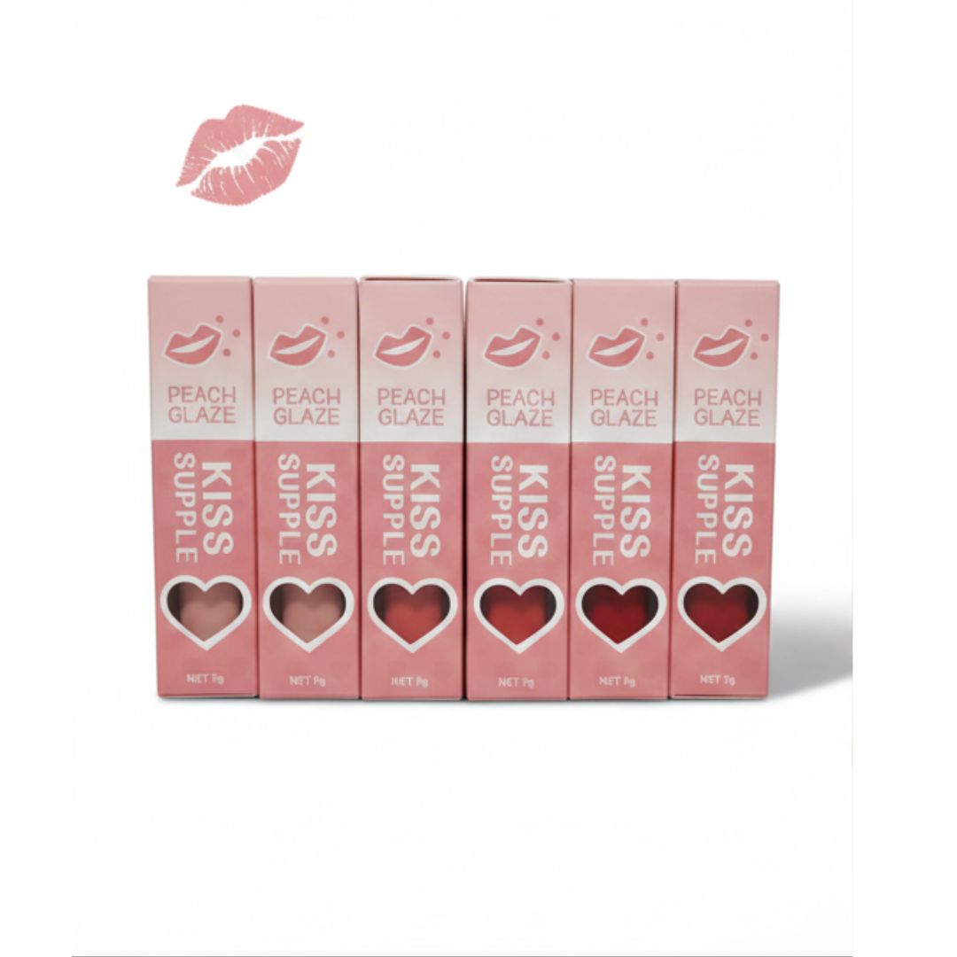 PEACH GLAZE KISS SUPPLE LIPSTICK | الشفاه أحمر السائل PEACH GLAZE KISS SUPPLE