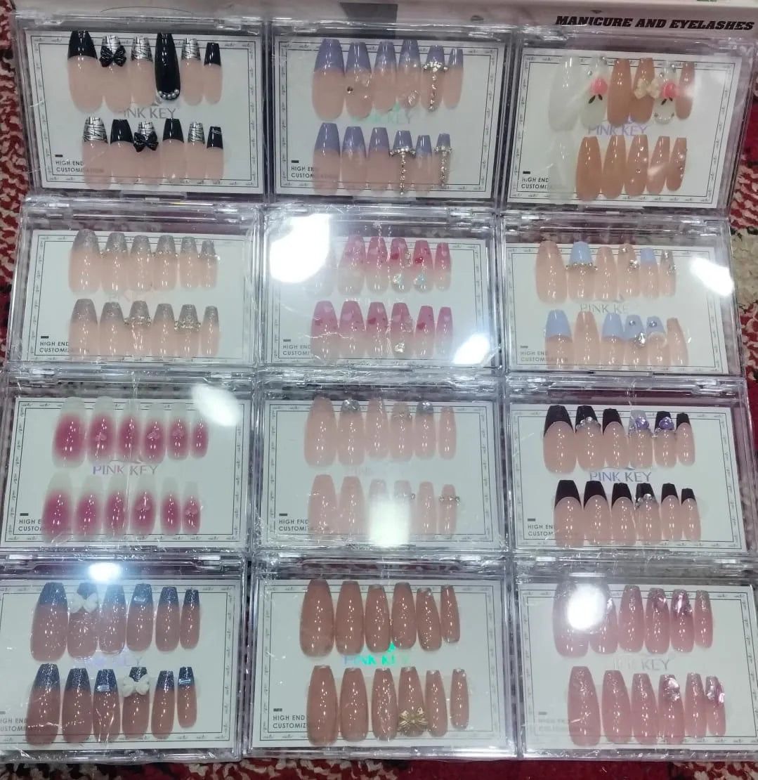 PINK KEY NAILS 12 PCS SET | قطعة 12 – KEY PINK مجموعة أظافر