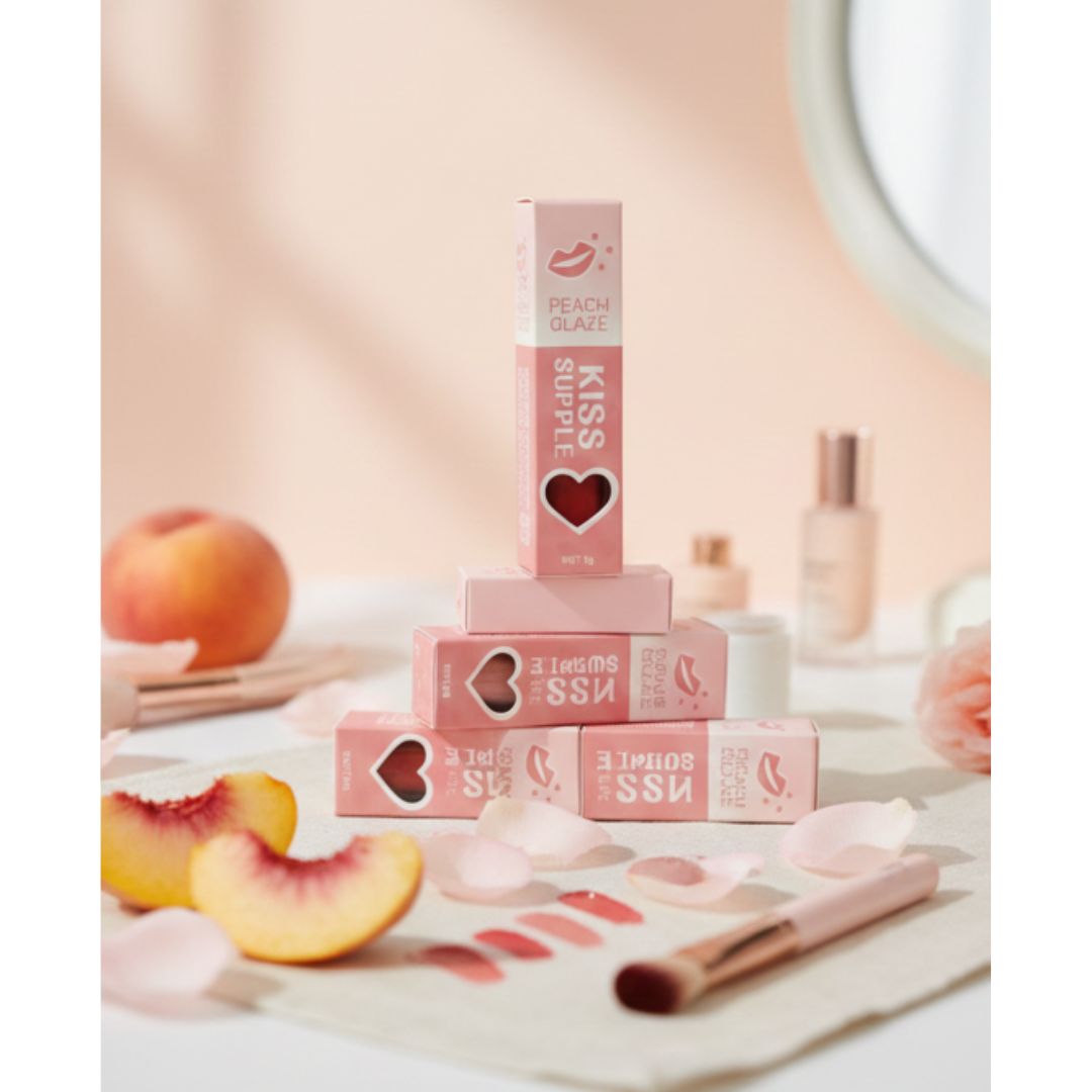 PEACH GLAZE KISS SUPPLE LIPSTICK | الشفاه أحمر السائل PEACH GLAZE KISS SUPPLE