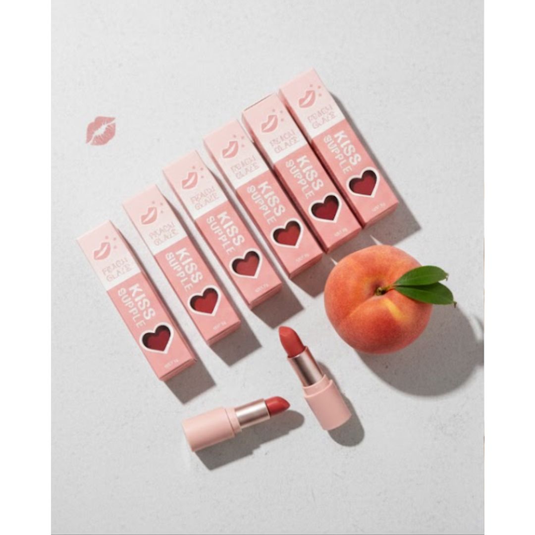 PEACH GLAZE KISS SUPPLE LIPSTICK | الشفاه أحمر السائل PEACH GLAZE KISS SUPPLE