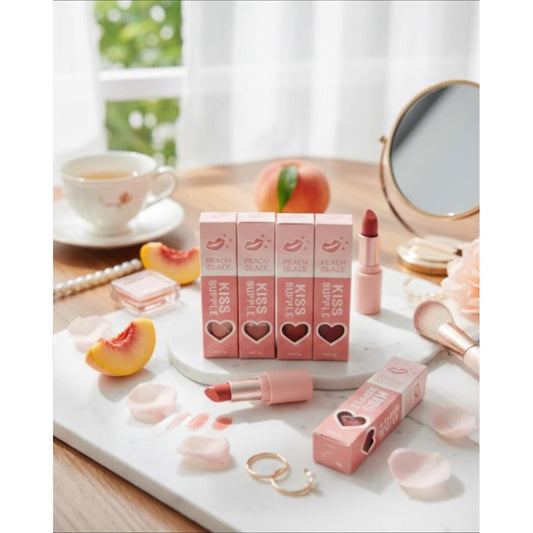 PEACH GLAZE KISS SUPPLE LIPSTICK | الشفاه أحمر السائل PEACH GLAZE KISS SUPPLE